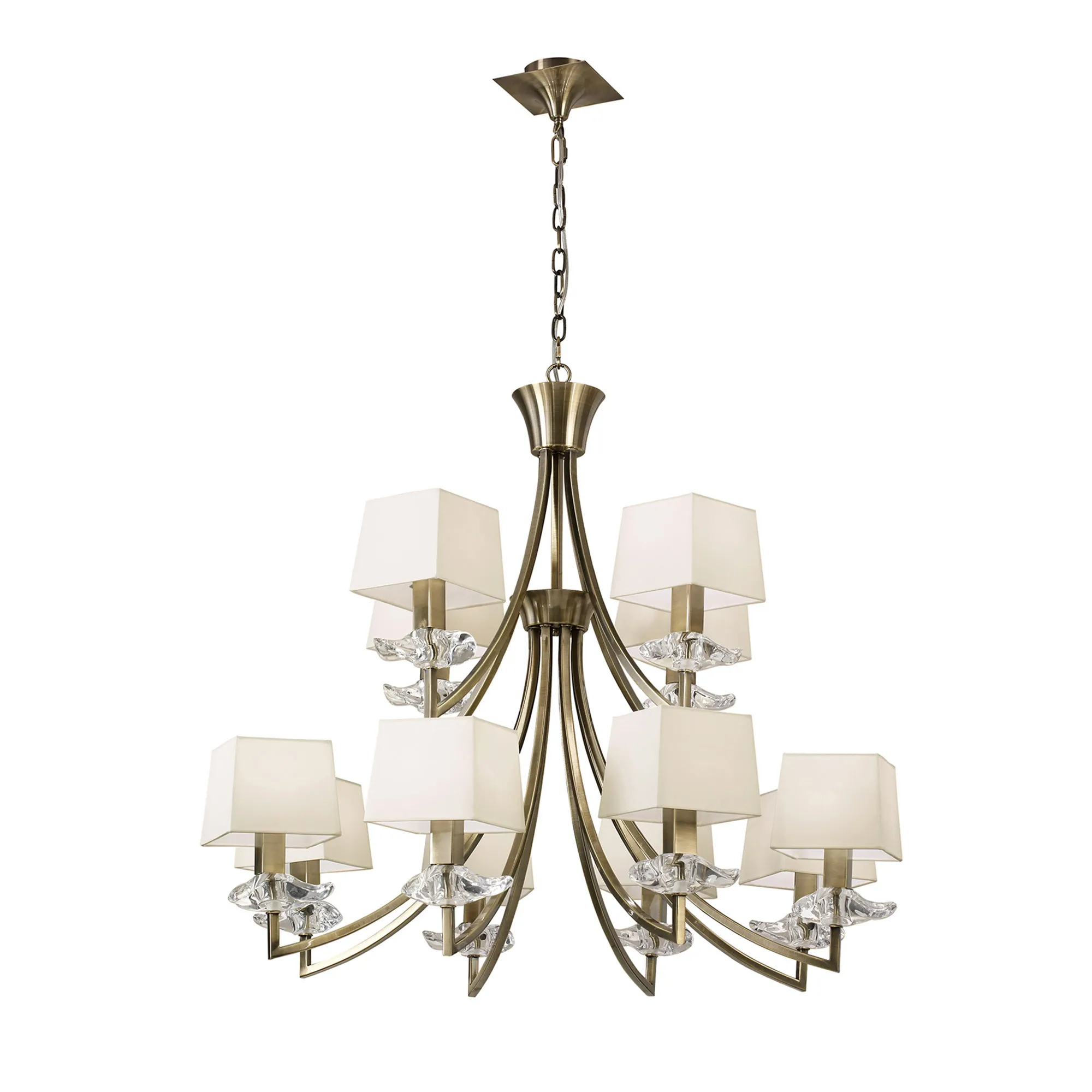Akira Antique Brass-Cream Ceiling Lights Mantra Multi Arm Fittings Akira Antique Brass-Cream Ceiling Lights Mantra Multi Arm Fittings